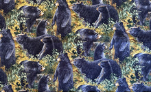 Load image into Gallery viewer, Black Bears in Nature Fabric Unisex Medical Surgical Scrub Caps Men & Women Tie Back and Bouffant Hat Styles