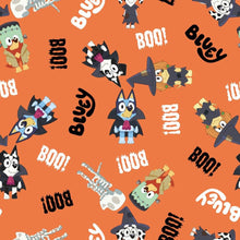 Load image into Gallery viewer, HALLOWEEN BLUEY & BINGO, BLUEY INSPIRED CARTOON cover for Medical Professionals CNA Nurse RT