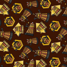 Load image into Gallery viewer, Doctor Who DALEKS Brown DR WHO Medical Scrub Top Unisex Style for Men & Women