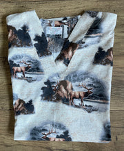 Load image into Gallery viewer, Stag Buck Medical Scrub Top Unisex Style for Men & Women