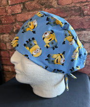 Load image into Gallery viewer, Despicable Me Minion Fabrics Medical Scrub Surgical Caps Tie Back Hat & Elastic Bouffant Unisex Men & Women