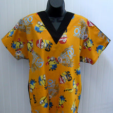 Load image into Gallery viewer, MINIONS FIREMAN BEE-DO ORANGE Medical Scrub Top Unisex Style for Men & Women
