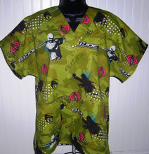 Load image into Gallery viewer, Size Medium GI Joe Ninja Warrior Medical Scrub Top The Rise of Cobra Unisex Style Shirt for Men & Women *IN STOCK *READY TO SHIP
