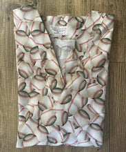 Load image into Gallery viewer, Baseballs Medical Scrub Top Unisex Style for Men & Women