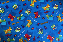 Load image into Gallery viewer, Beep Beep Choo Choo Train Planes Trucks Travel Novelty Blue Medical Scrub Top Unisex Style for Men & Women