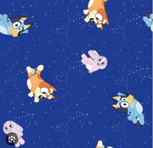 Load image into Gallery viewer, BLUEY Cartoon Sleepy time with Bingo and Floppy Inspired Medical Scrub Top Unisex Style for Men & Women