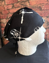 Load image into Gallery viewer, Darth Vader GLOW IN THE DARK Unisex Medical Scrub Caps Men & Women Tie Back Bouffant Hat Styles