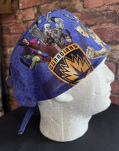 Load image into Gallery viewer, Guardian of the Galaxy Guardian of War Large Print Purple Fabric Unisex Medical Scrub Caps Men & Women Tie Back Bouffant Hat Styles