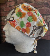 Load image into Gallery viewer, Jungle Book Characters Mowgli Baloo Hatri Jr Bagheera Fabric Unisex Medical Surgical Scrub Caps Men & Women Tie Back and Bouffant Hat Styles