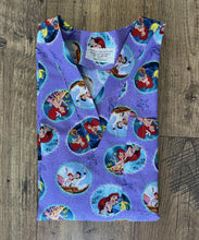 Load image into Gallery viewer, Little Mermaid Medical Scrub Top Ariel Fairy Tale Ending Unisex Style for Men & Women