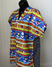 Load image into Gallery viewer, Size Small Pirates Ship Medical Scrub Top Pirate's Life 2 Toned Fabric Small Skull backing Unisex Style Shirt for Men & Women *IN STOCK *READY TO SHIP