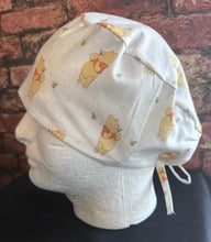 Load image into Gallery viewer, Winnie the Pooh Honeybee Unisex Medical Surgical Scrub Caps Men & Women Tie Back and Bouffant Hat Styles