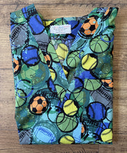 Load image into Gallery viewer, Sport Balls Medical Scrub Top Soccer, Baseball, Basketball Football Unisex Style for Men & Women