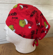Load image into Gallery viewer, How the Grinch Stole Christmas Holiday Unisex Medical Surgical Scrub Caps Men & Women Tie Back and Bouffant Hat Styles