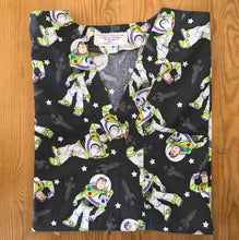 Load image into Gallery viewer, Toy Story Medical Scrub Top Buzz Lightyear in Space Unisex Style for Men & Women