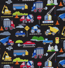 Load image into Gallery viewer, Construction Vehicles Medical Scrub Top Unisex Style for Men & Women