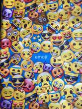 Load image into Gallery viewer, Funny Emojis on Black Fabric Nurse Medical Scrub Top Unisex Style for Men & Women