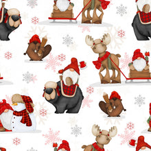 Load image into Gallery viewer, Merry Christmas Timber Gnomes Reindeers Medical Scrub Top Unisex Style for Men & Women