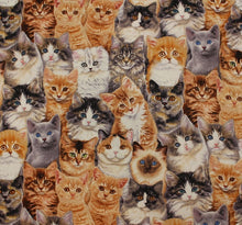 Load image into Gallery viewer, Animals Cute Colorful Kittens Packed Fabric Unisex Medical Surgical Scrub Caps Men & Women Tie Back and Bouffant Hat Styles