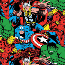 Load image into Gallery viewer, Solid Black Scrub Top with Super Heroes Packed Fabric on *Neck Band & Pocket Options* Medical Scrub Top Unisex Style Shirt for Men & Women