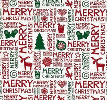 Load image into Gallery viewer, Merry Christmas Greetings Red Green White Fabric Unisex Medical Surgical Scrub Caps Men & Women Tie Back and Bouffant Hat Styles