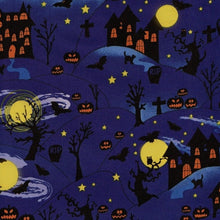 Load image into Gallery viewer, Halloween Scary Night Moonlight Pumpkins Unisex Medical Surgical Scrub Caps Men & Women Tie Back and Bouffant Hat Styles