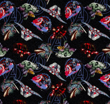 Load image into Gallery viewer, Super Heroes AVENGERS Characters Black Fabric Nurse Medical Scrub Top Unisex Style Shirt for Men & Women