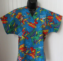 Load image into Gallery viewer, Avengers Captain America Iron Man Thor Spider-Man Hulk Medical Scrub Top Unisex Style for Men & Women