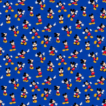 Load image into Gallery viewer, Mickey Mouse Toss Blue Fabric Unisex Medical Surgical Scrub Caps Men & Women Tie Back and Bouffant Hat Styles