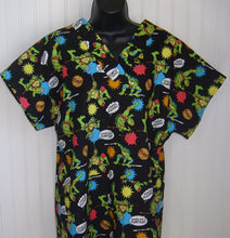 Load image into Gallery viewer, TMNT Teenage Mutant Ninja Turtles Medical Scrub Top Unisex Style for Men & Women