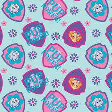 Load image into Gallery viewer, PAW Patrol Rescue Cartoon PUP POWER Blue Fabric Nurse Medical Profession Scrub Top Unisex Style for Men & Women