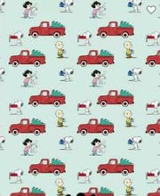 Load image into Gallery viewer, Christmas Peanuts Characters Red Truck Medical Scrub Top Unisex Men & Women