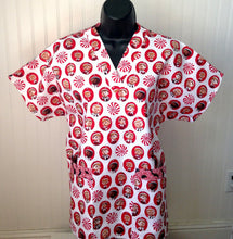 Load image into Gallery viewer, Size Small Christmas Elf Red Scrub Top Unisex Style Shirt for Men & Women *IN STOCK *READY TO SHIP