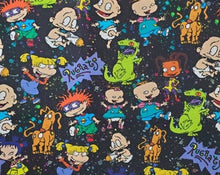 Load image into Gallery viewer, Rugrats Characters Cartoon Black Fabric Stethoscope sock cover for Medical Professionals