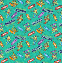 Load image into Gallery viewer, TMNT Ninja Turtles Cartoon Skatin' Superdudes Unisex Medical Surgical Scrub Caps Men & Women Tie Back and Bouffant Hat Styl