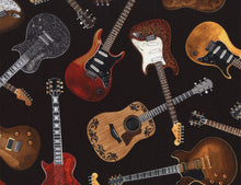 Load image into Gallery viewer, Variety of Guitars Electric & Acoustic Fabric Nurse Medical Scrub Top Unisex Style for Men & Women