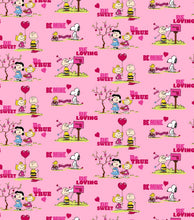 Load image into Gallery viewer, Valentines Day Snoopy Peanuts Characters Fabric Stethoscope cover for Medical Professionals