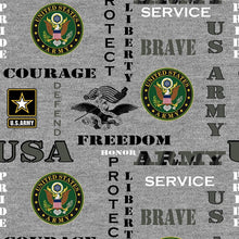 Load image into Gallery viewer, Patriotic Military US Army Gray Fabric Unisex Medical Surgical Scrub Caps Men & Women Tie Back and Bouffant Hat Styles