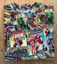 Load image into Gallery viewer, Captain America Iron Man Thor Hulk Medical Scrub Top Superheroes Comic Book Covers Unisex Style Shirt for Men & Women