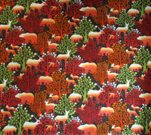 Load image into Gallery viewer, Medical Scrub Top Animal Harmony in Nature Bears Deer Fox Birds Unisex Style for Men & Women