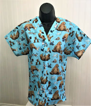 Load image into Gallery viewer, Forest Animals Medical Scrub Top Bears & Friends Unisex Style for Men & Women