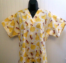 Load image into Gallery viewer, Beauty and the Beast Medical Scrub Top Belle Yellow Dress Dancing Unisex Style for Men & Women