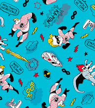 Load image into Gallery viewer, The Incredibles Characters Now That's Incredible Blue Fabric Unisex Medical Surgical Scrub Caps Men & Women Tie Back and Bouffant Hat Styles