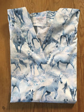 Load image into Gallery viewer, Unicorns Medical Scrub Top Blue Unisex Style Shirt for Men & Women