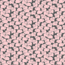Load image into Gallery viewer, Pink Pigs on Gray Fabric Unisex Medical Surgical Scrub Caps Men & Women Tie Back and Bouffant Hat Styles
