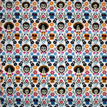 Load image into Gallery viewer, Coco Characters Guitar Toss Fabric Unisex Medical Surgical Scrub Caps Men & Women Tie Back and Bouffant Hat Styles