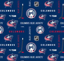 Load image into Gallery viewer, Solid Navy Scrub Top with Featured Hockey Fabric on *Neck Band & Pocket Options* Medical Scrub Top Unisex Style Shirt for Men & Women