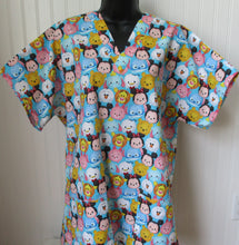 Load image into Gallery viewer, Tsum Emojis Mickey Medical Scrub Top Donald Pooh Stitch Dumbo Tigger Olaf Unisex Style for Men & Women