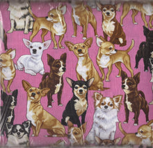 Load image into Gallery viewer, Chihuahua Medical Scrub Top Dogs Fabric Veterinary Tech Unisex Style Scrub Shirt for Men & Women