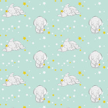 Load image into Gallery viewer, Dumbo Sleeping Nursery Green Fabric Unisex Medical Surgical Scrub Caps Men & Women Tie Back and Bouffant Hat Styles